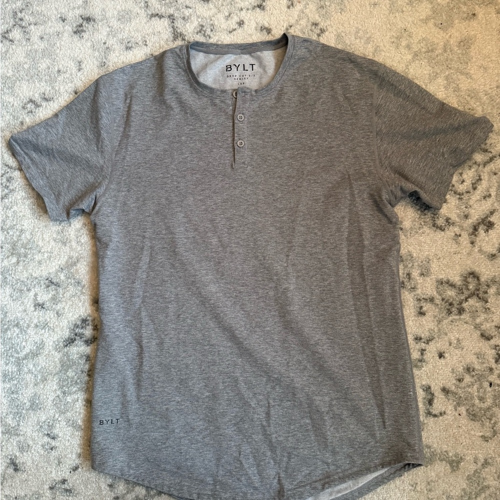 Men's Gray Henley Shirt